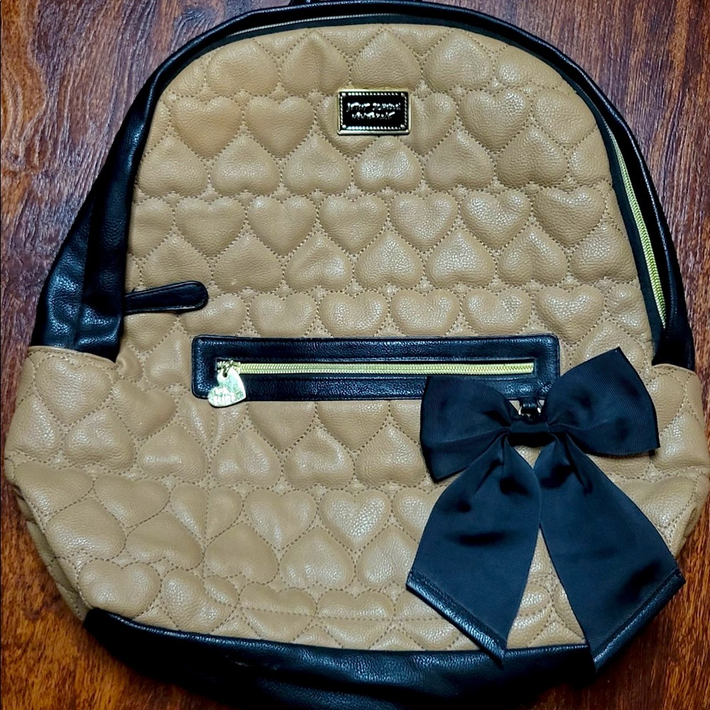 Betsey Johnson Quilted Heart Backpack